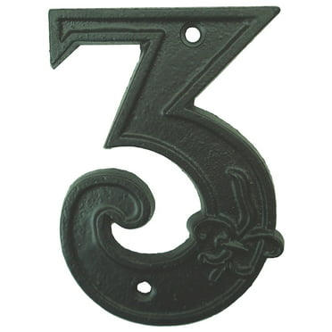 Rustic BROWN Cast Iron Metal House Numbers Street Address # Phone Number 2 TWO
